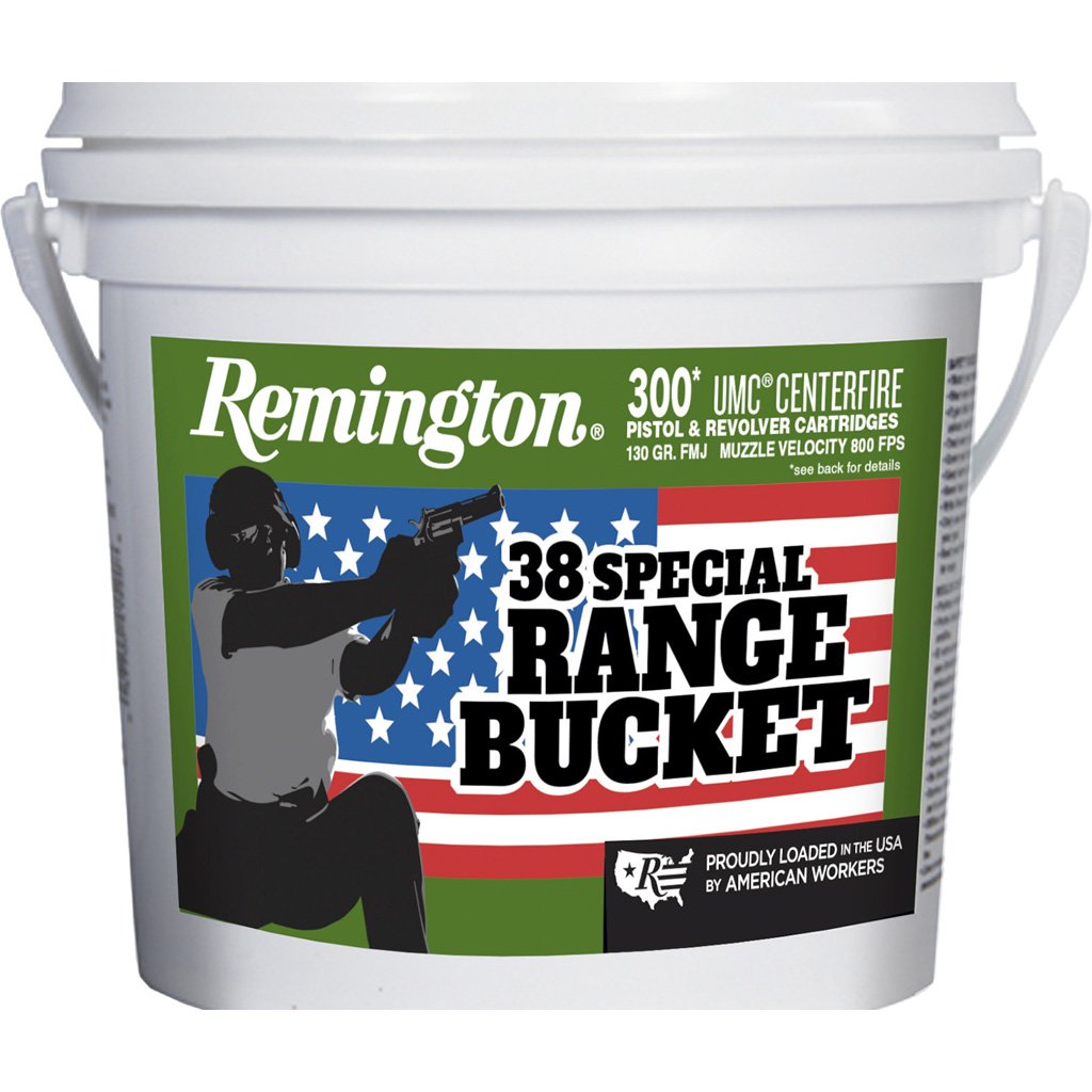 Remington Range Bucket Umc Pistol Ammo 38 Spl. 130 Gr. Fmj 300 Rd.