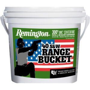 Remington Range Bucket Umc Pistol Ammo 40 S&w 180 Gr. Fmj 300 Rd.