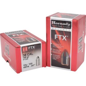 Hornady Ftx Pistol Bullets 38 Cal. .357 140 Gr. Ftx 100 Box