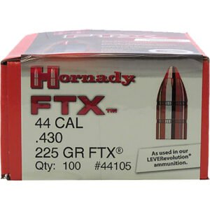 Hornady Ftx Pistol Bullets 44 Cal. .430 225 Gr. Ftx 100 Box