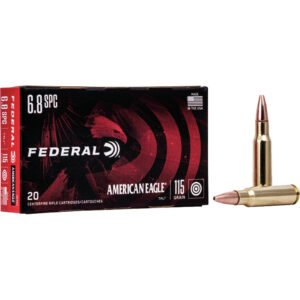 Federal American Eagle Rifle Ammo 6.8 Spc 115 Gr. Tmj 20 Rd.