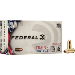 Federal Train + Protect Pistol Ammo 9mm 115 Gr. Vhp 50 Rd.