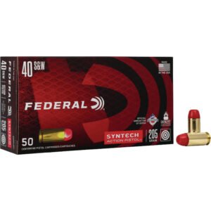 Federal Syntech Range Pistol Ammo 40 S&w 205 Gr. Tsj Action Pistol 50 Rd.