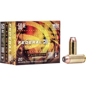 Federal Fusion Pistol Ammo 50 Ae 300 Gr. Fusion Soft Point 20 Rd.