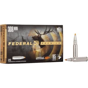 Federal Premium Rifle Ammo 308 Win. 165 Gr. Trophy Bonded Tip 20 Rd.