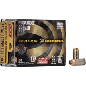 Federal Premium Personal Defense Handgun Ammo 380 Acp 99 Gr. Hydra-shok Deep 20 Rd.