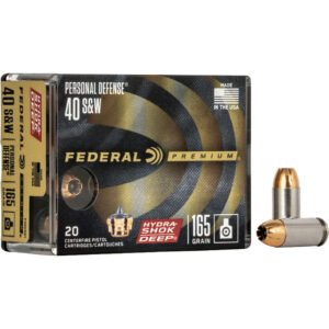 Federal Premium Personal Defense Handgun Ammo 40 S&w 165 Gr. Hydra-shok Deep 20 Rd.