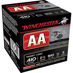 Winchester Aa Target Load 410 Ga. 2.5 In. 1-2 Oz. 9 Shot 25 Rd.