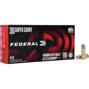 Federal American Eagle Pistol Ammo 30 Super Carry 100 Gr. Fmj 50 Rd.