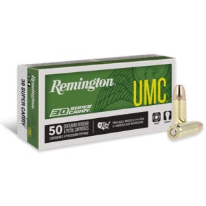 Remington Umc Handgun Ammo 30 Super Carry 100 Gr. Fmj 50 Rd.