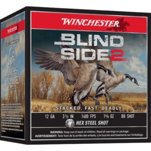 Winchester Blind Side 2 Shotgun Ammo 12 Ga. 3.5 In. 1 5-8 Oz. Hv Bb Shot 25 Rd.
