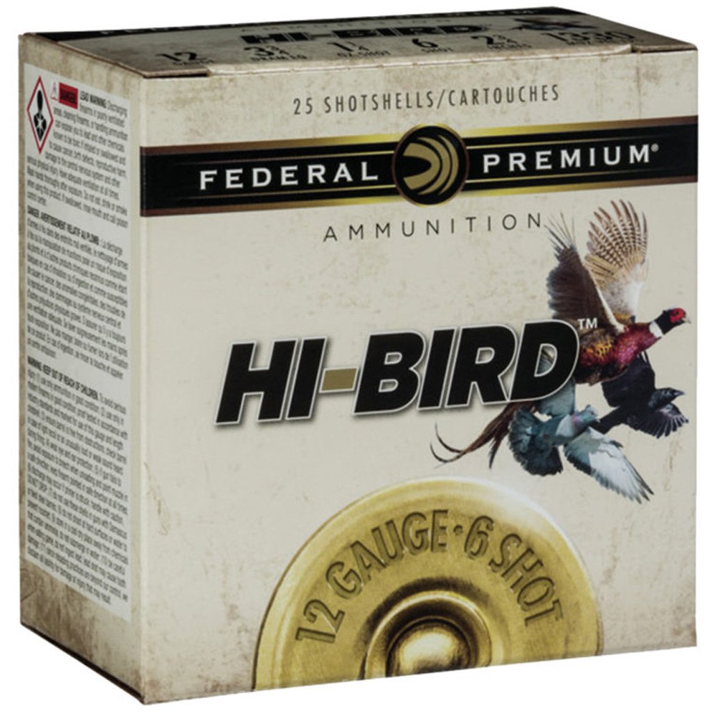Federal Hi-bird Game Load 12 Ga. 2.75 In. 1 1-4 Oz. 5 Shot Fiberwad 10 Rd.