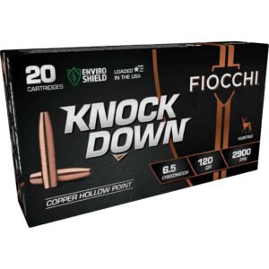 Fiocchi Knock Down Rifle Ammo 6.5 Creedmoor 120 Gr. Copper Hp 20 Rd.