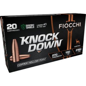 Fiocchi Knock Down Rifle Ammo 270 Win. 130 Gr. Copper Hp 20 Rd.