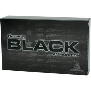 Hornady Black Rifle Ammo 300 Blackout 110 Gr. Ntx Black 20 Rd.
