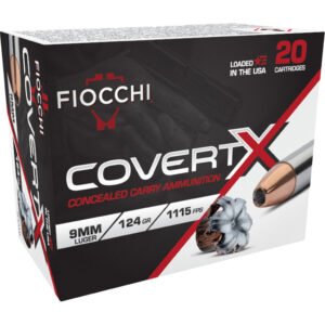 Fiocchi Covertx Pistol Ammo 9mm 124 Gr. Jhp 20 Rd.
