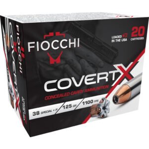 Fiocchi Covertx Pistol Ammo 38 Spc. +p 125 Gr. Jhp 20 Rd.