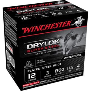 Winchester Drylok Magnum Plated Load 12 Ga. 3 In. 1 3-8 Oz. 4 Shot 25 Rd.