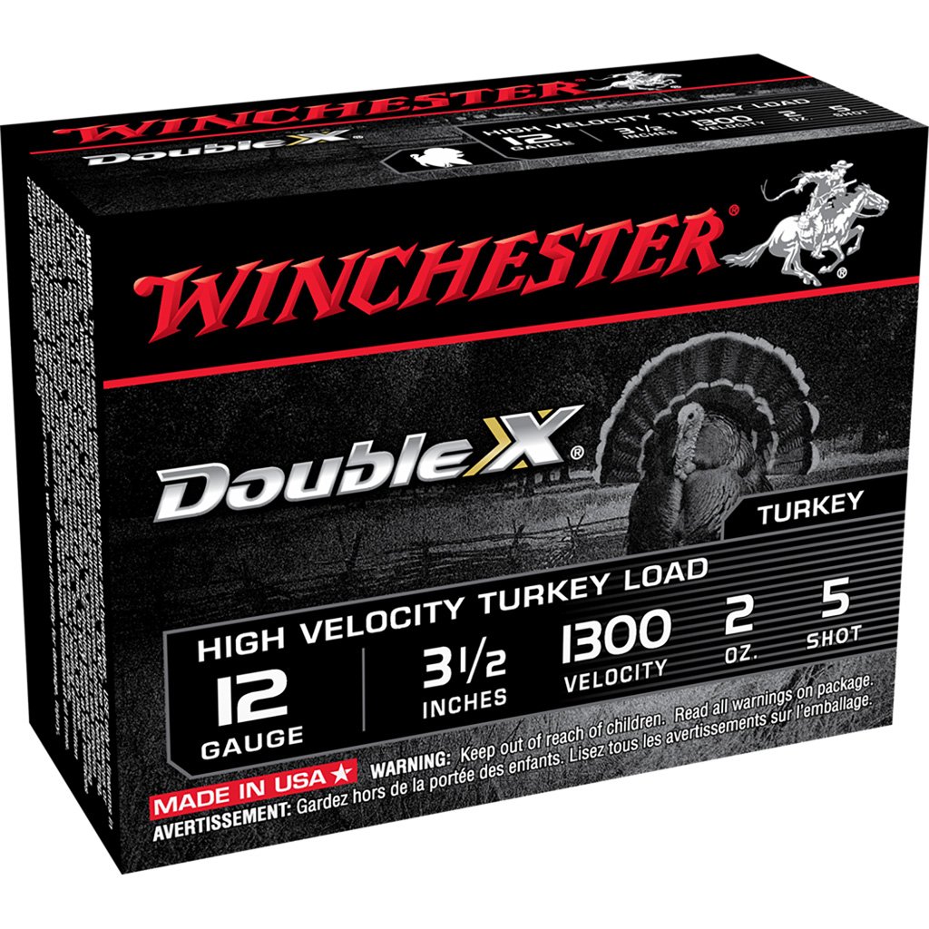 Winchester Double X High Velocity Turkey Load 12 Ga. 3 In. 1 3-4 Oz. 5 Shot 10 Rd.