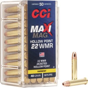 Cci Varmint Maxi-mag Rimfire Ammo 22 Mag 40 Gr. Jacketed Hollow Point 50 Rd.