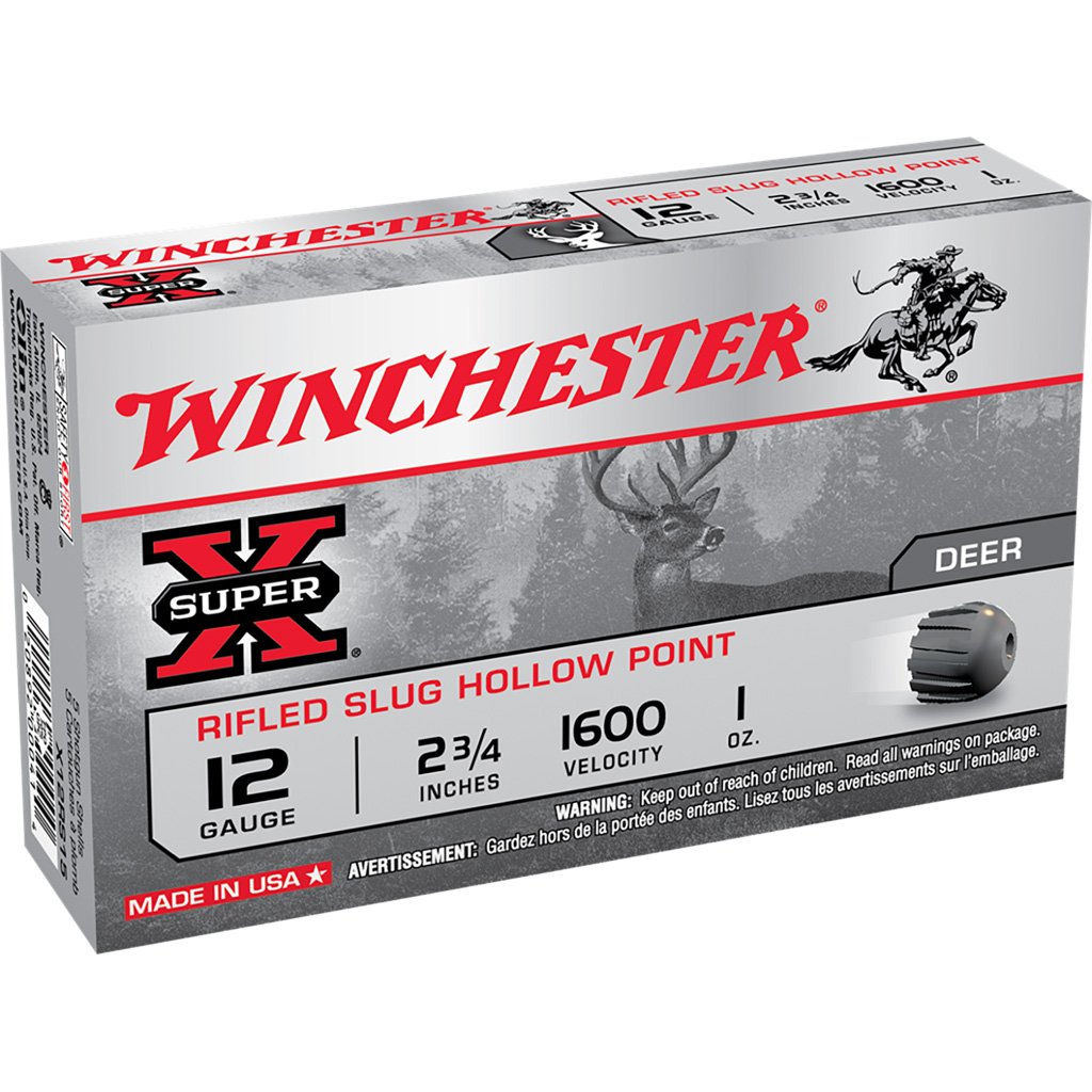 Winchester Super-x Rifled Slug Hollow Point 12 Ga. 2.75 In. 1 Oz. Hollow Point Slug 5 Rd.