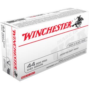 Winchester Usa Pistol Ammo 44 Rem Mag 240 Gr. Jacketed Soft Point 50 Rd.