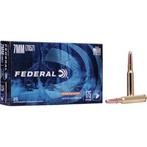Federal Power-shok Rifle Ammo 7mm Mauser 175 Gr. Jacketed Soft Point 20 Rd.