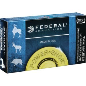 Federal Power-shok Rifle Ammo 7mm Mauser 140 Gr. Jacketed Soft Point 20 Rd.