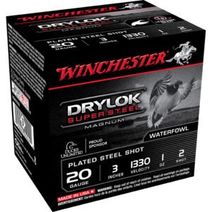 Winchester Drylok Magnum Plated Load 20 Ga. 3 In. 1 Oz. 2 Shot 25 Rd.