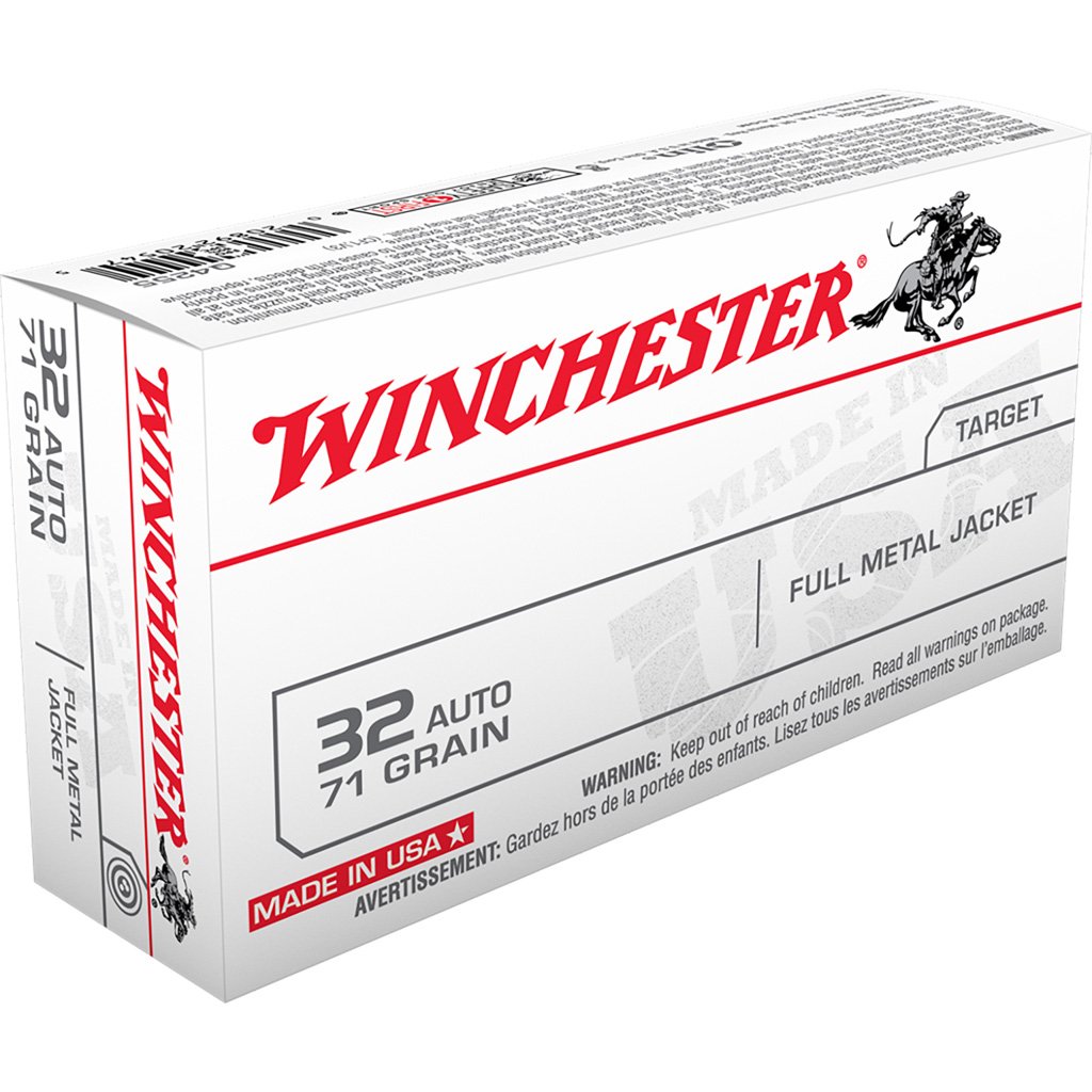 Winchester Usa Pistol Ammo 32 Acp 71 Gr. Fmj 50 Rd.