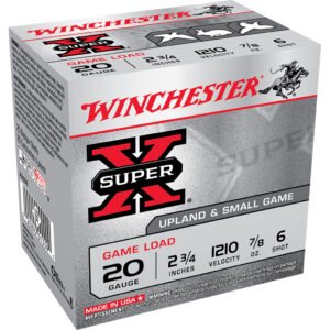 Winchester Super-x Game Load 20 Ga. 2.75 In. 7-8 Oz. 6 Shot 25 Rd.