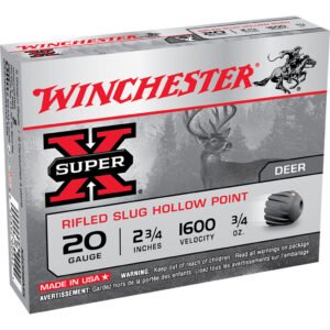 Winchester Super-x Rifled Slug Hollow Point 20 Ga. 2.75 In. 3-4 Oz. Rifled Slug 5 Rd.