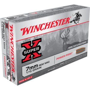 Winchester Super-x Rifle Ammo 7mm Rem Mag 175 Gr. Power-point 20 Rd.