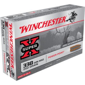 Winchester Super-x Rifle Ammo 338 Win Mag 200 Gr. Power-point 20 Rd.