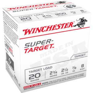 Winchester Super Target Load 20 Ga. 2.75 In. 7-8 Oz. 8 Shot 25 Rd.