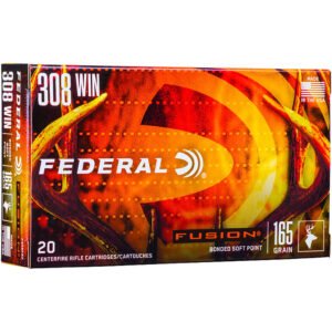 Federal Fusion Rifle Ammo 308 Win 165 Gr. Fusion Soft Point 20 Rd.