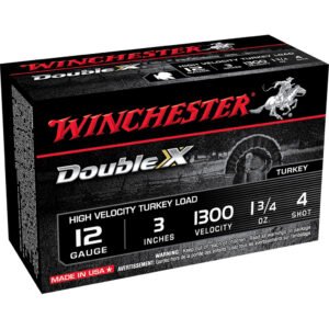 Winchester Double X High Velocity Turkey Load 12 Ga. 3 In. 1 3-4 Oz. 4 Shot 10 Rd.