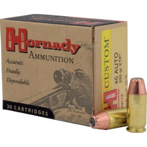 Hornady Custom Pistol Ammo 45 Acp 200 Gr. Xtp Jacket Hollow Point 20 Rd.