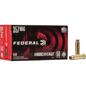 Federal American Eagle Pistol Ammo 357 Mag 158 Gr. Jacketed Soft Point 50 Rd.