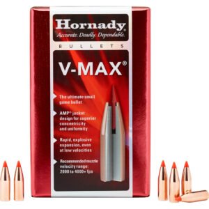 Hornady V-max Bullets 6mm 87 Gr. Polymer Tip Boat Tail 100 Rd.