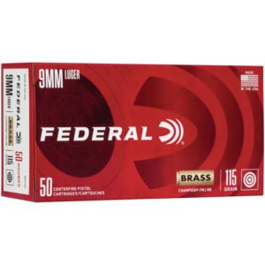 Federal Champion Target Ammo 9mm Luger 115 Gr. Fmj 50 Pk.