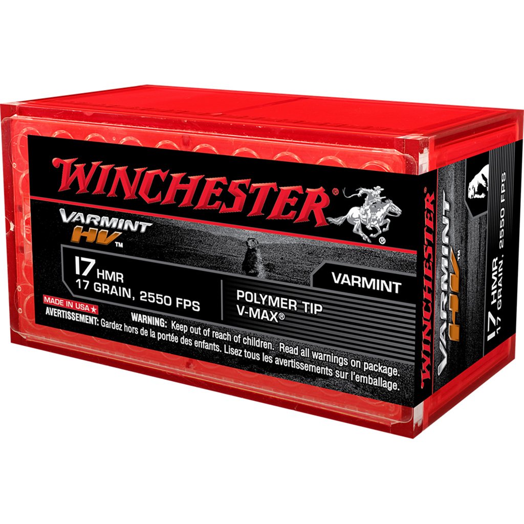 Winchester Varmint Hv Rimfire Ammo 17 Hmr 17 Gr. V-max 50 Rd.