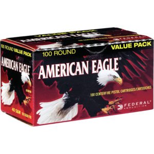 Federal American Eagle Pistol Ammo 40 S&w 180 Gr. Fmj 100 Rd.
