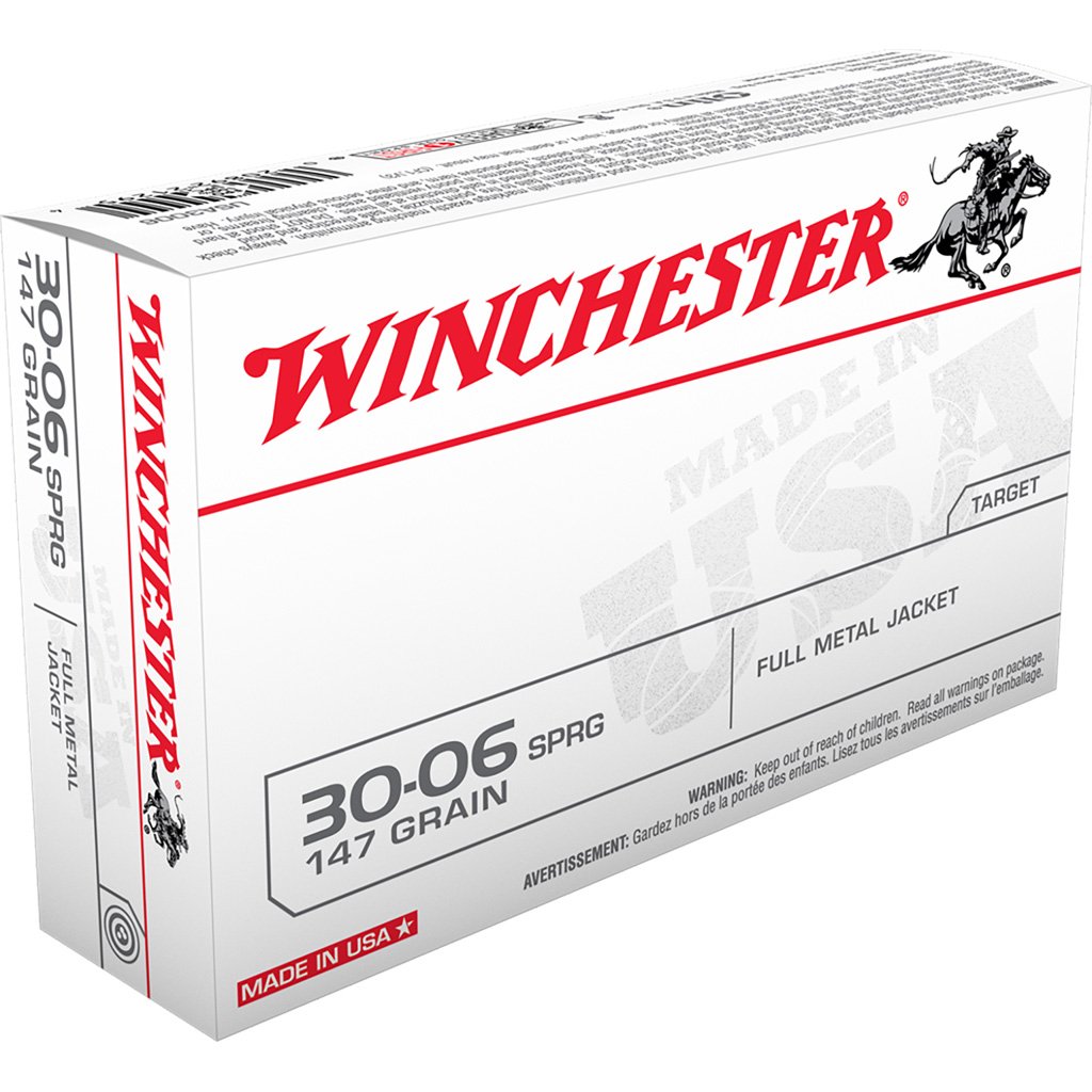 Winchester Usa Rifle Ammo 30-06 Sprg. 147 Gr. Fmj 20 Rd.