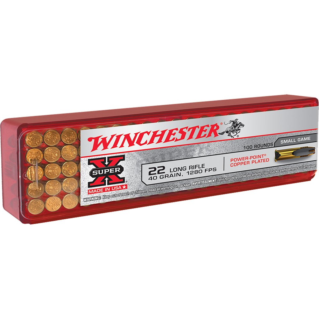 Winchester Super-x Rimfire Ammo 22 Lr 40 Gr. Power-point 100 Rd.