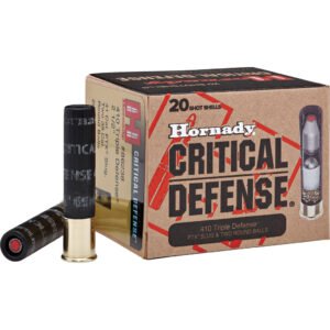 Hornady Critical Defense Ftx Slug Pistol Ammo 410 Ga. 2.5 In. 2 Round Balls-1 Slug Shot 20 Rd.