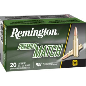 Remington Premier Match Centerfire Rifle Ammo 300 Aac Blackout 125 Gr. Matchking Otm 20 Rd.