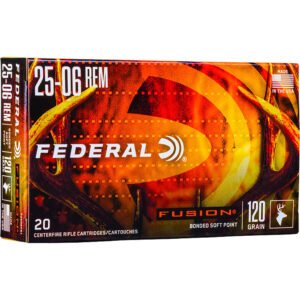 Federal Fusion Rifle Ammo 25-06 Rem 120 Gr. Fusion Soft Point 20 Rd.