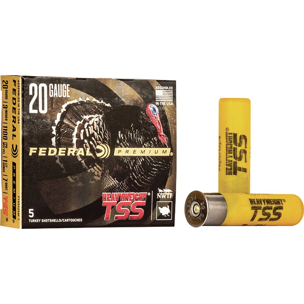 Federal Premium Heavyweight Tss Load 20 Gauge 3 In. 1 1-2 Oz. 7 Shot 5 Rd.