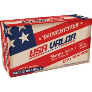 Winchester Usa Valor Series Pistol Ammo 9mm 124 Gr. Fmj 200 Rd.